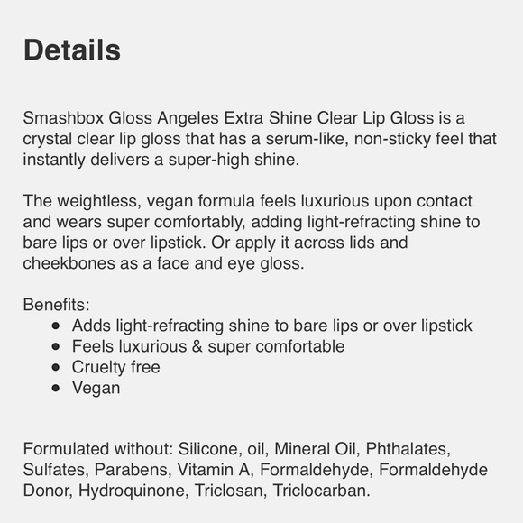 Smashbox Extra Shine Clear Lip Gloss - Picture 5 of 6